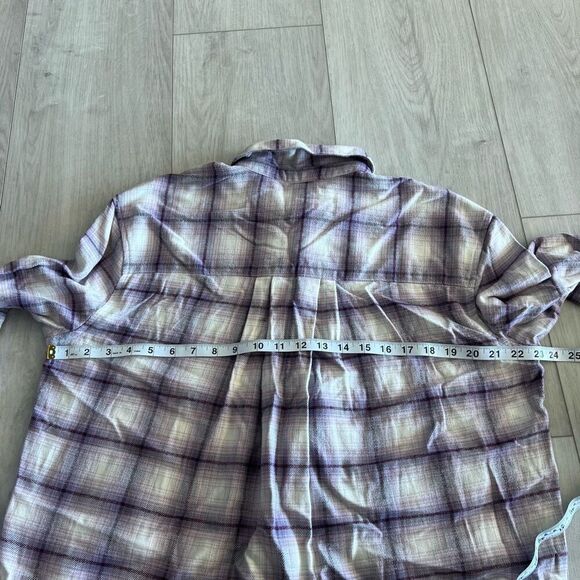 Madewell Flannel Kempton Button-Up Shirt in Linbrook Plaid size M - Picture 4 of 8